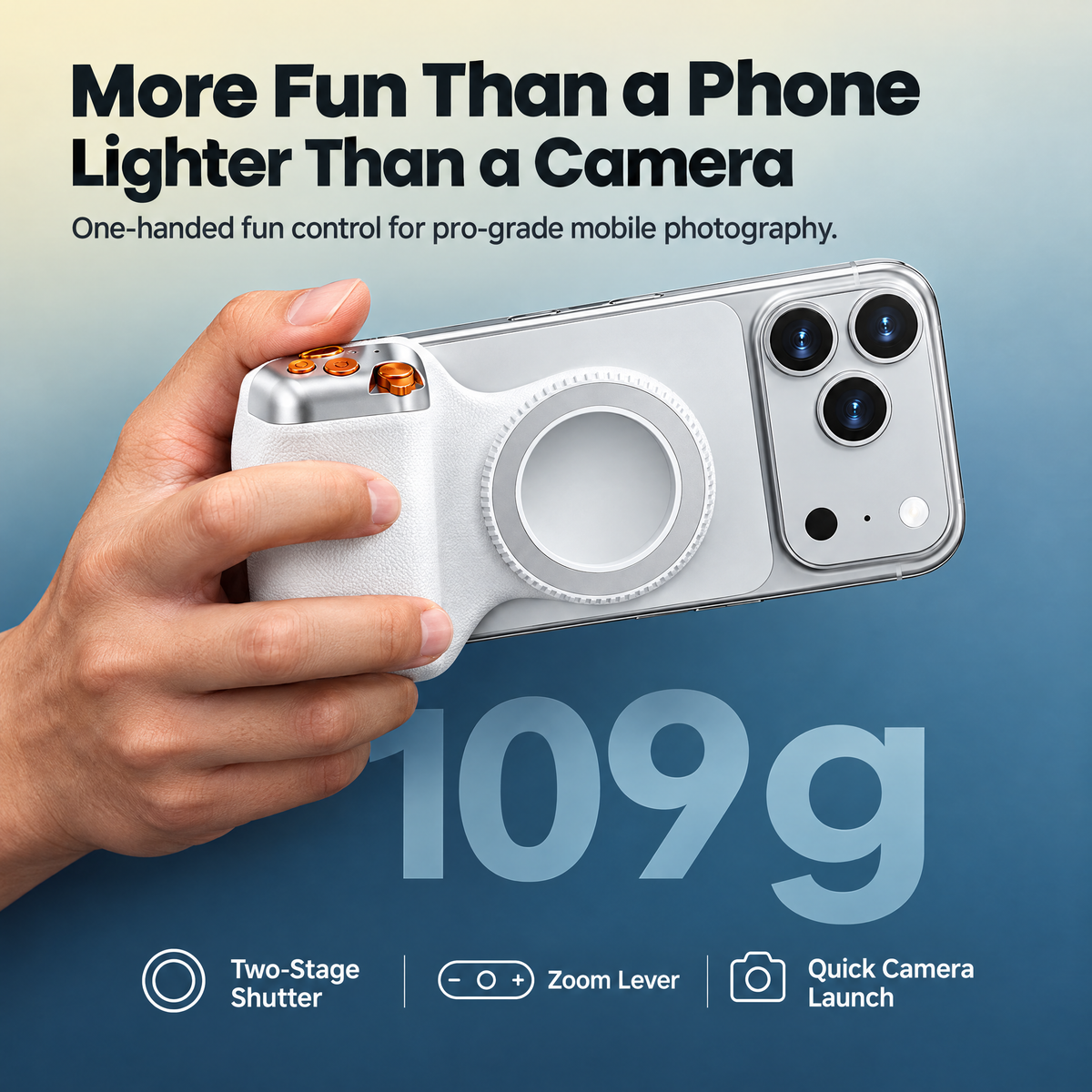 XKODAK SnapGrip Ultra – Magnetic Bluetooth Handle for iPhone & Smartphone Photography