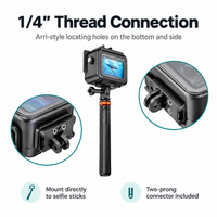 xkodak 60m/196ft Aluminum Alloy Waterproof Housing Case for DJI Osmo Action 4/5/6 with Optical Glass Lens & Cold Shoe